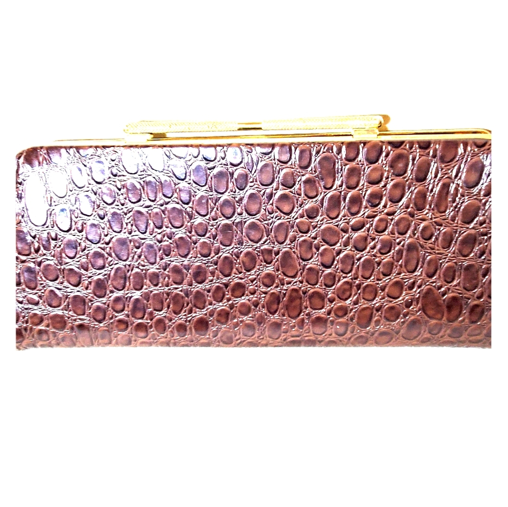 Alligator Print Clutch Purse